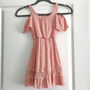 Girl's cold shoulder dress